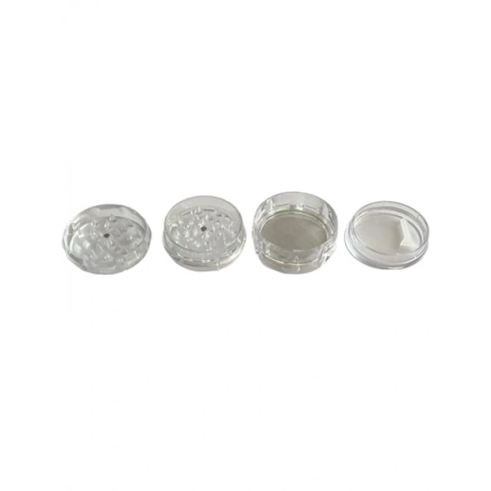 4 Katmanlı Şeffaf Plastik Baharat Öğütücü (60MM)