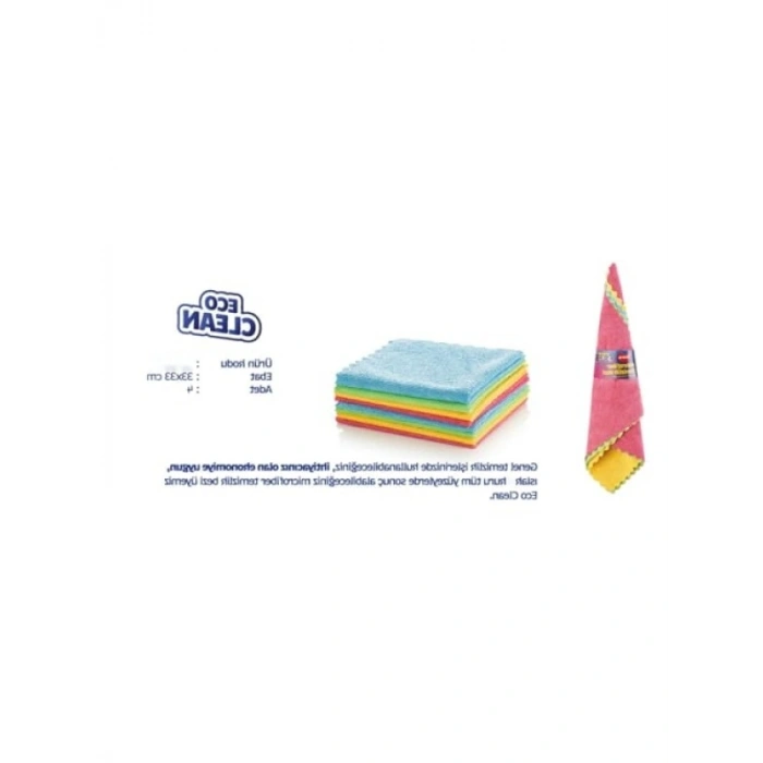4lü Çok Amaçlı Mikrofiber Temizlik Bezi Seti | 33x33 cm