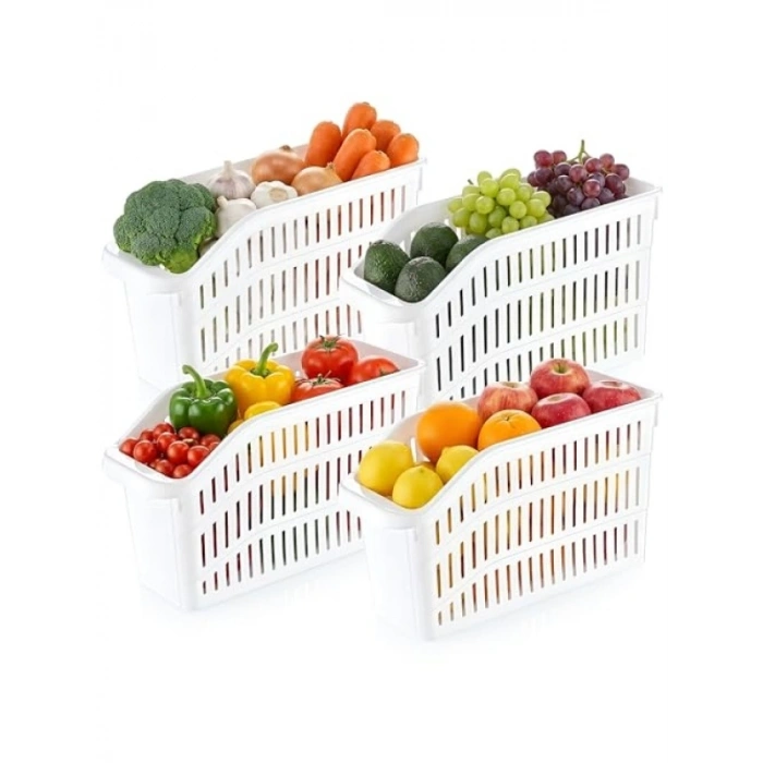 4lü Dar Buzdolabı Düzenleyici Set - Hava Alan Kanallı