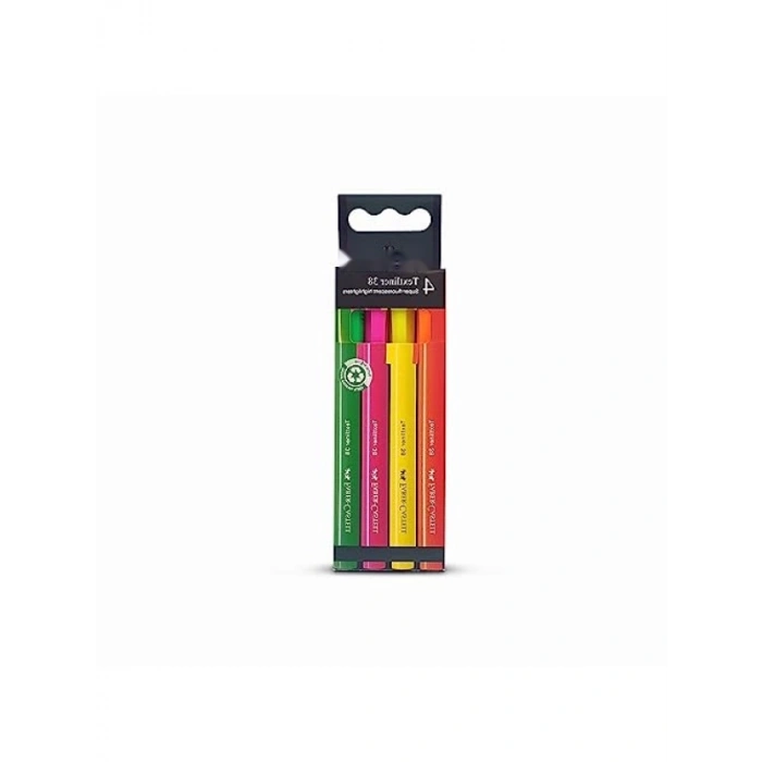 4lü Neon Renk Fosforlu Kalem Seti