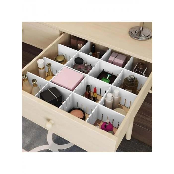 4lü Plastik Ayarlanabilir Çekmece Düzenleyici Organizer