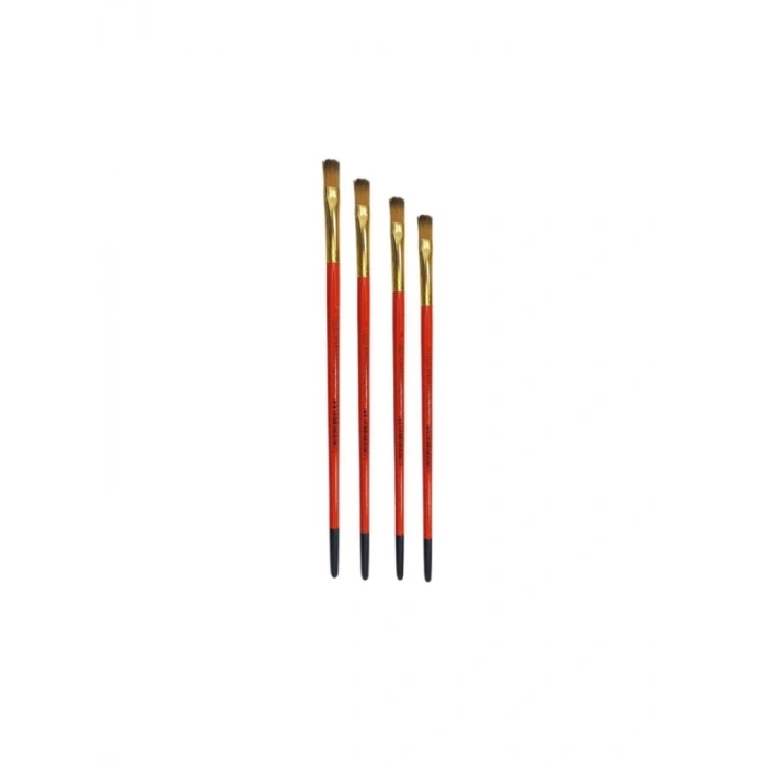 4lü Sentetik Akrilik Boya Fırça Seti, 2.5mm Genişlik