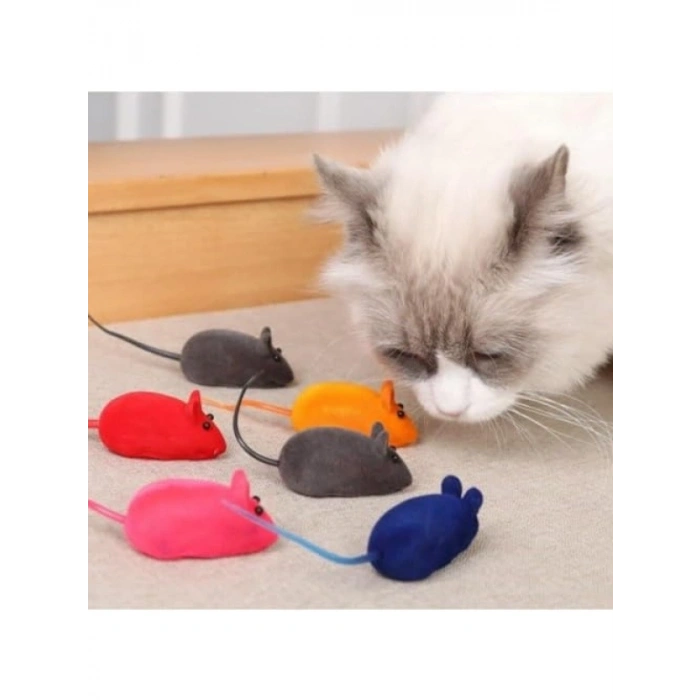 4lü Sesli Fare Kedi Oyuncağı Seti