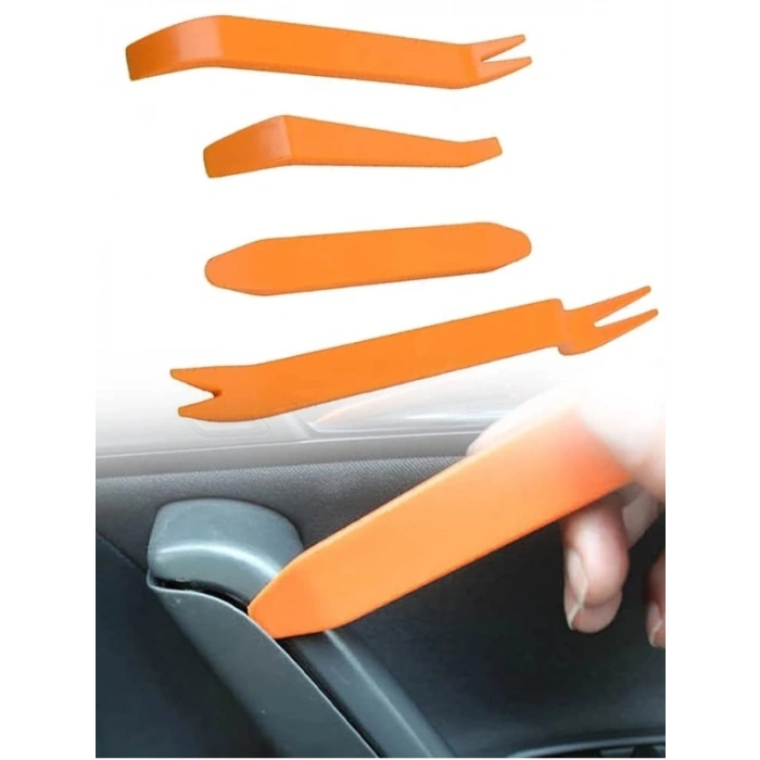 4 Parça Çok Fonksiyonlu Oto Teyp Döşeme Trim Sökme Aparatı