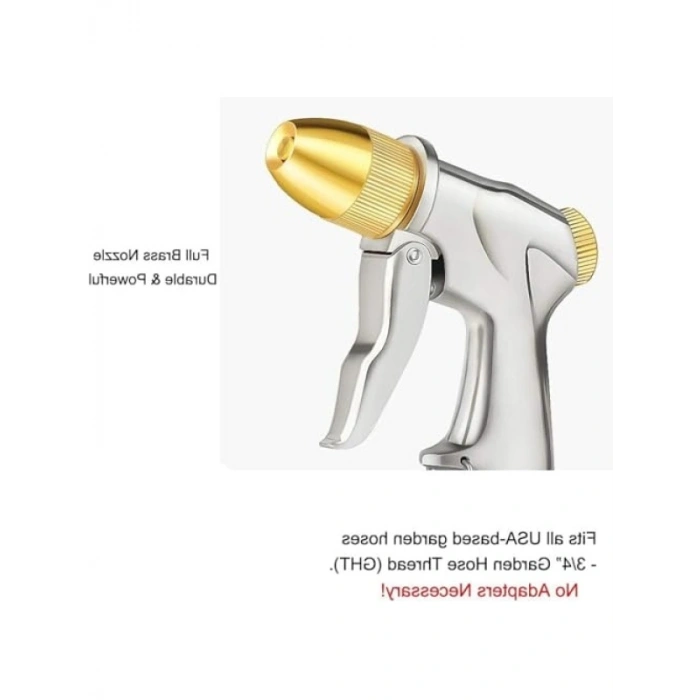 4 Püskürtme Modlu Metal Bahçe Hortumu Başlığı, Ayarlanabilir