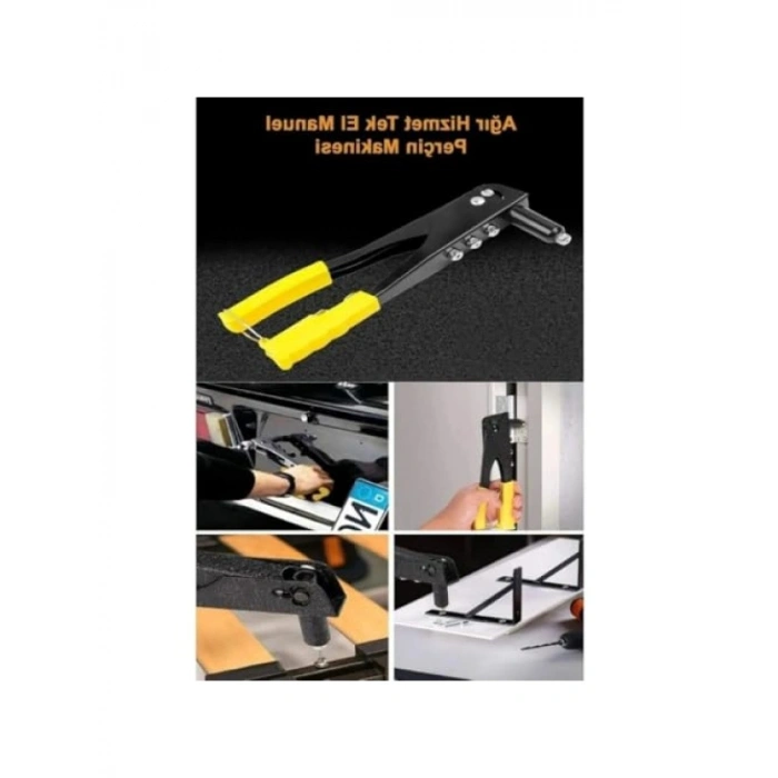 4 Uçlu Perçin Tabancası Seti - 2.4/3.2/4.0/4.8 mm Başlık + 40 Alüminyum Perçin