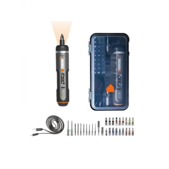 4 Volt Li-ion Şarjlı Tornavida ve 30 Adet Bits Uç