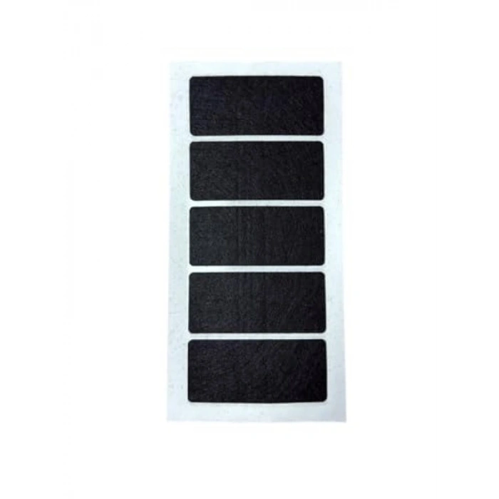 4 x 9 cm Yapışkanlı Siyah Keçe, 5 Adet