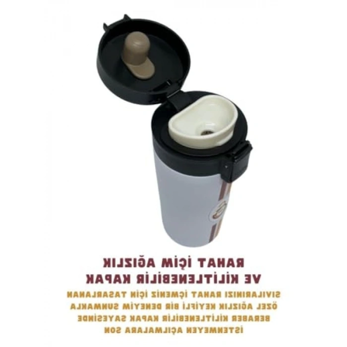 400ml Paslanmaz Çelik Termos Mug - Çift Katlı