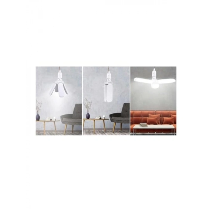 42 Watt 3 Kollu Pervane LED Ampul - 6500K Beyaz Işık