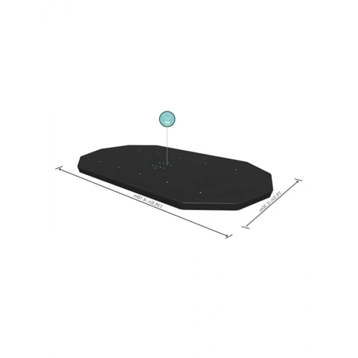 4.27m x 2.50m Oval Havuz Örtüsü - Su Birikmesini Önleyen Drenaj Delikleri