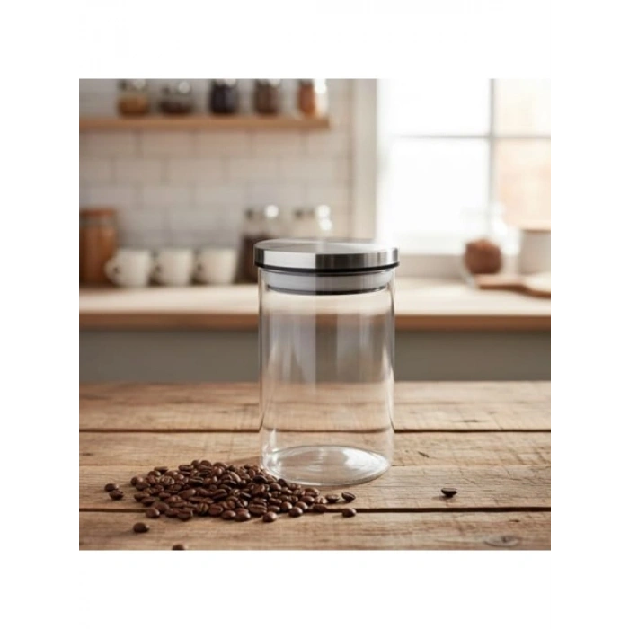 450ml Vakumlu Metal Kapaklı Borosilikat Cam Kavanoz