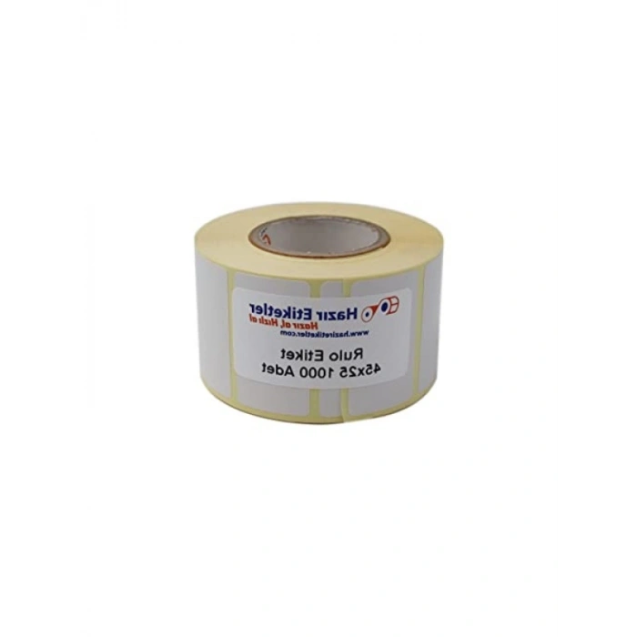 45mm x 25mm Kuşe Etiket Rulosu - 1000 Adet