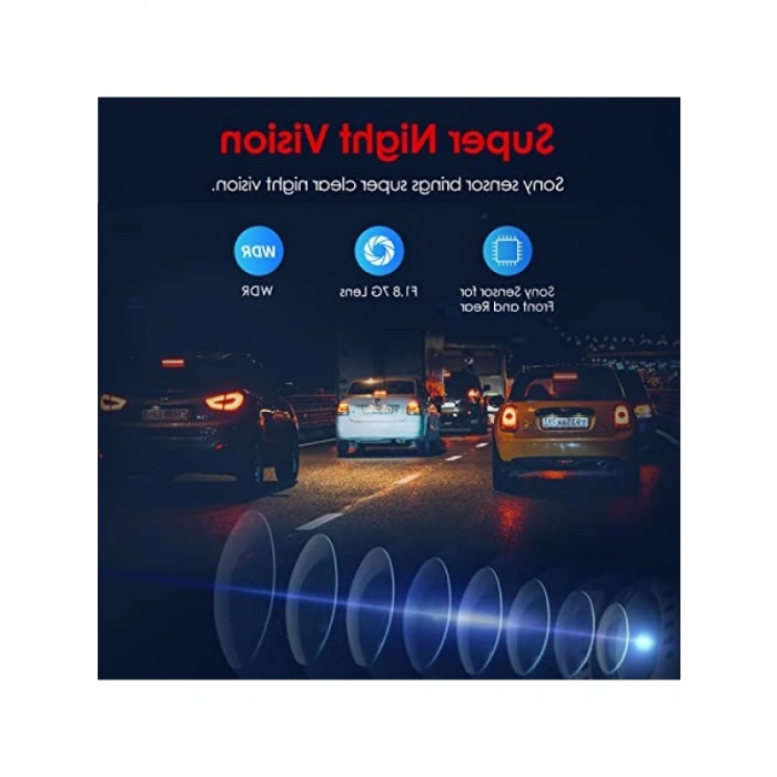 4K Ön-Arka Araç Kamerası, Wifi ve GPS Özellikli İki Kameralı Sistem