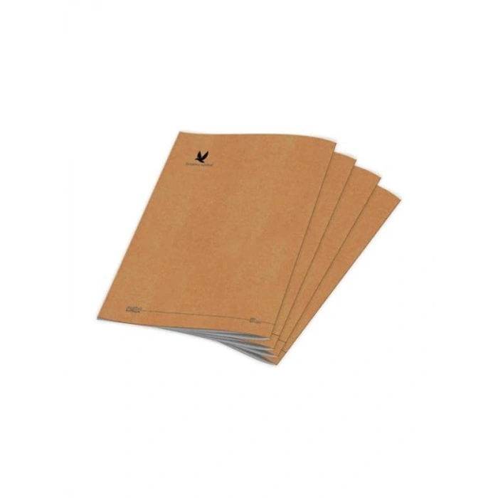 4’lü Kareli Defter Seti, A5, Kraft Kapak, 384 Sayfa