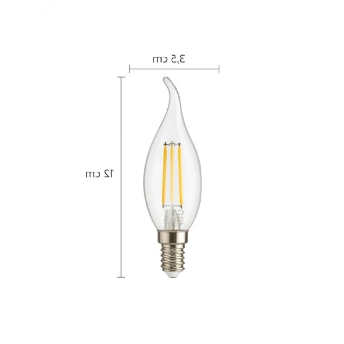 4W E14 Kıvrık LED Mum Ampul - 35W Eşdeğer