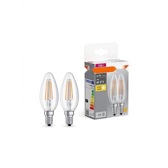 4W Sarı Işık LED Filament Ampul, 2li Paket