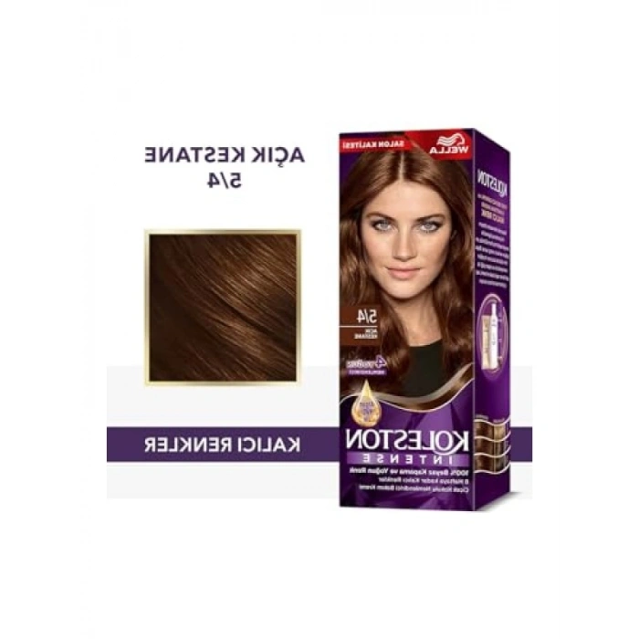 5/4 Açık Kestane Saç Boyası, %100 Beyaz Kapama ile Salon Kalitesi