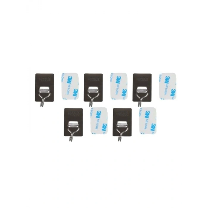5 Adet 304 Paslanmaz Çelik Yapışkanlı Kanca Askılık - Su Geçirmez