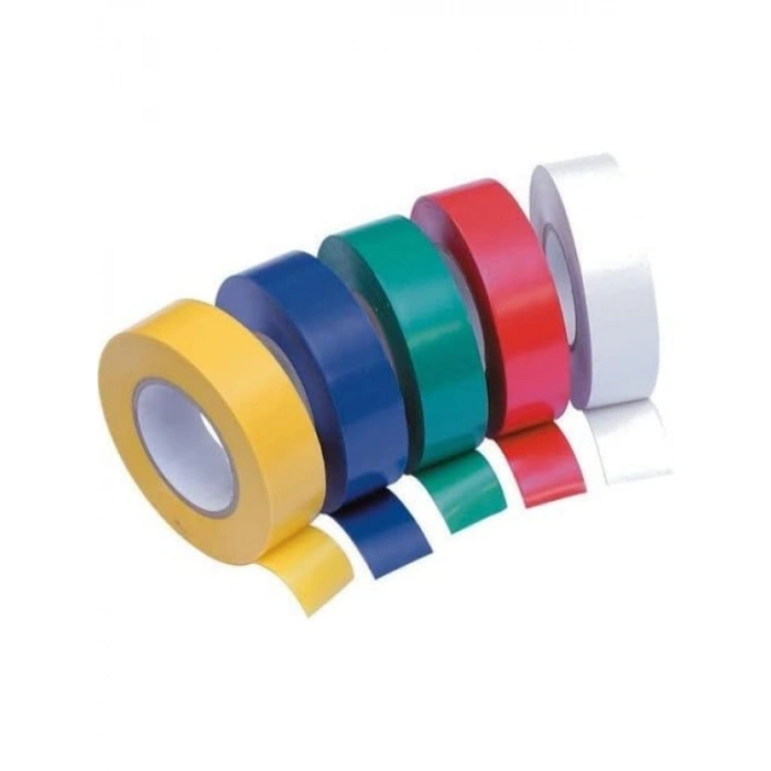 5 Adet Elektrik Bandı - PVC Bant, 10 Metre (Renkli Set)