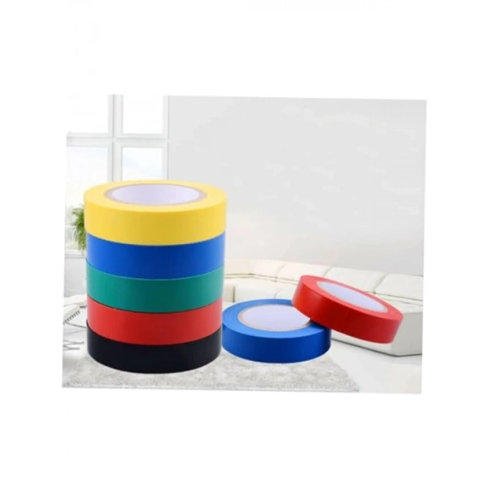 5 Adet Elektrik Bandı - PVC Bant, 10 Metre (Renkli Set)