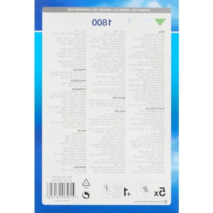 5 Adet Toz Torbası Seti, Hijyenik Kapanma Sistemi