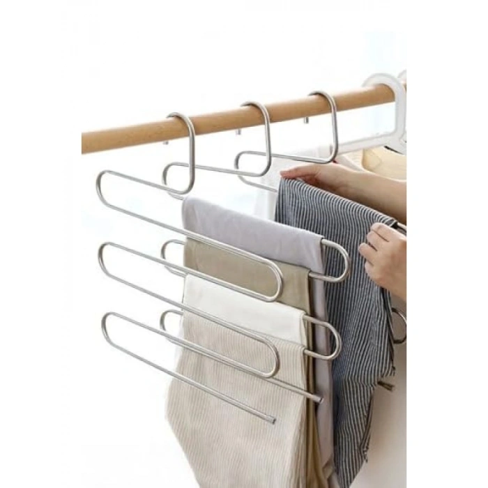 5 Katlı Metal Pantolon & Şal Askısı - Dekoratif Düzenleyici