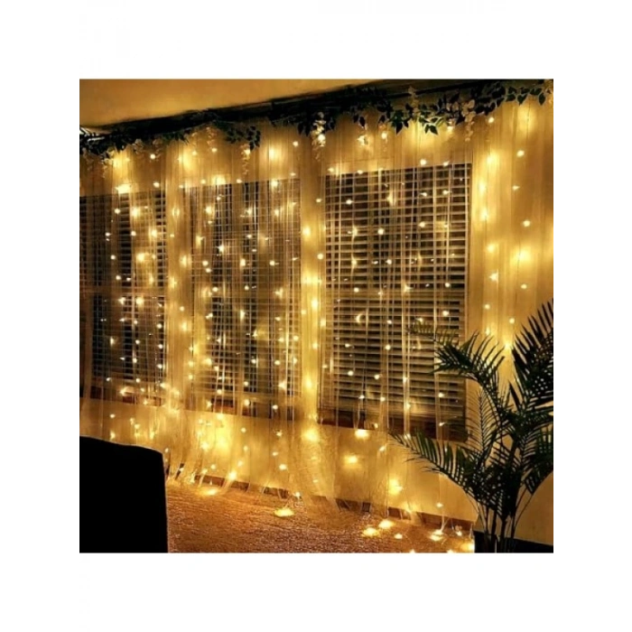 5 Metre Sarı LED Işık Zinciri - USB Girişli ve Uzaktan Kumandalı