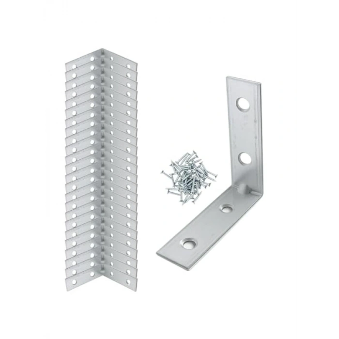 (50 ADET) İnce Metal Köşebent 50x50x15 mm L Demiri