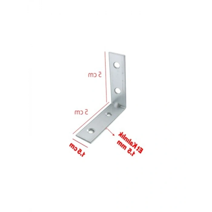 (50 ADET) İnce Metal Köşebent 50x50x15 mm L Demiri