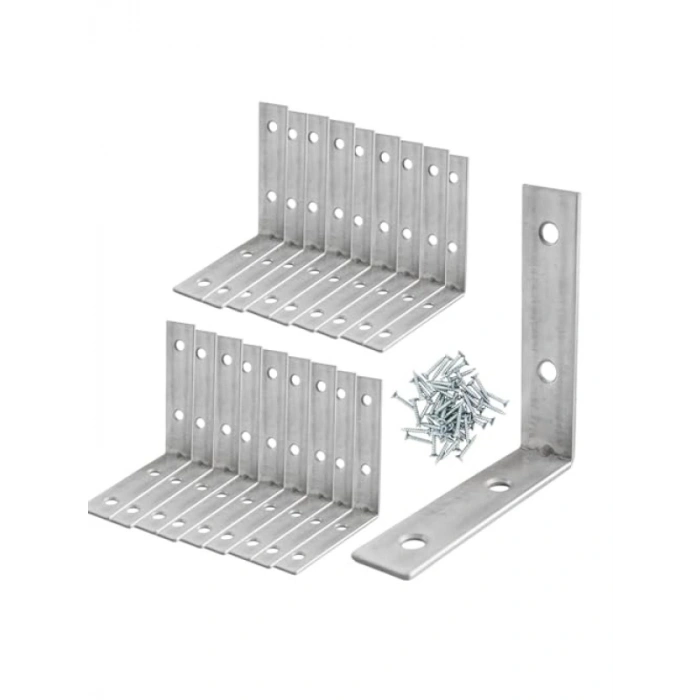 (50 ADET) Metal Köşebent - 65x65x15 mm İnce L Demiri Gönye