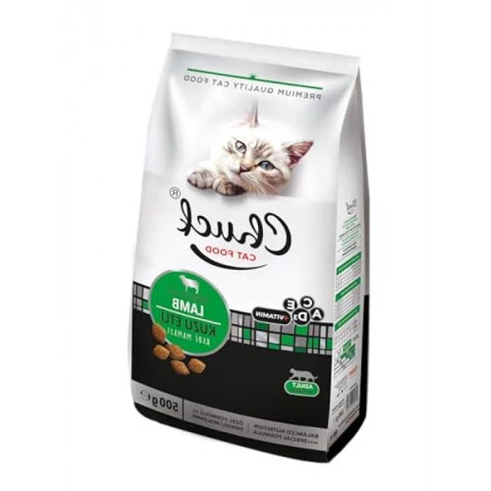 500 Gr Kuzu Etli Kuru Kedi Maması, Ekonomik Paket x 12 Adet