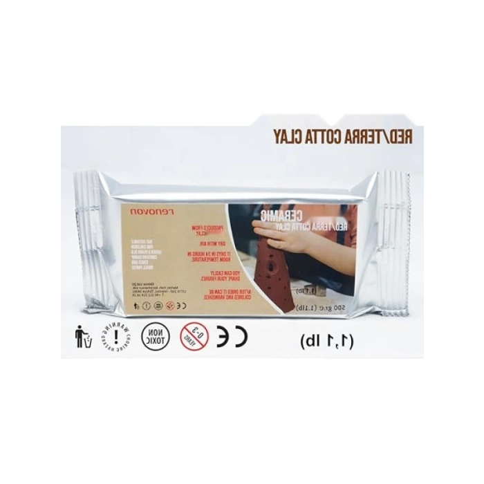 500 gr Toksik Olmayan Kırmızı Seramik Hamur