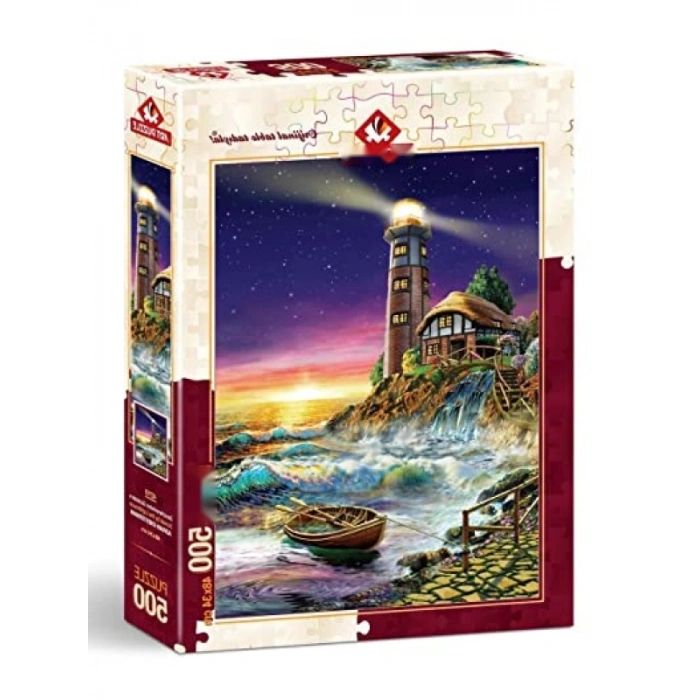 500 Parçalı Deniz Fenerinden Günbatımı Puzzle
