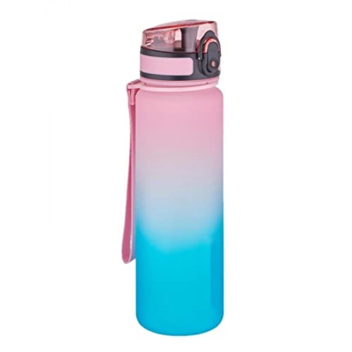 500ml Çift Renk Softtouch Tritan Su Matarası - Pembe-Yeşil