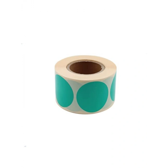 50mm x 50mm Kendinden Yapışkanlı Kuşe Daire Etiket Seti - 500 Adet