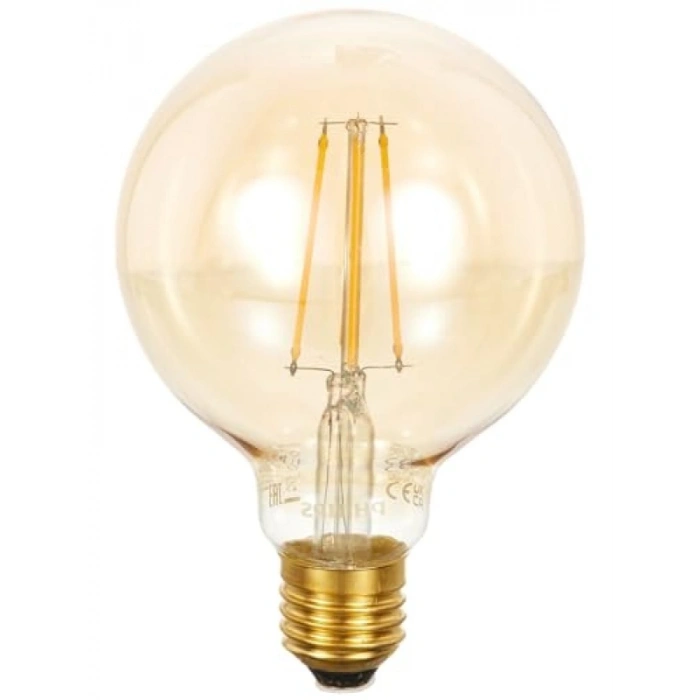 50W Dim Edilebilir Filament LED Ampul, E27 2200K Sarı Işık