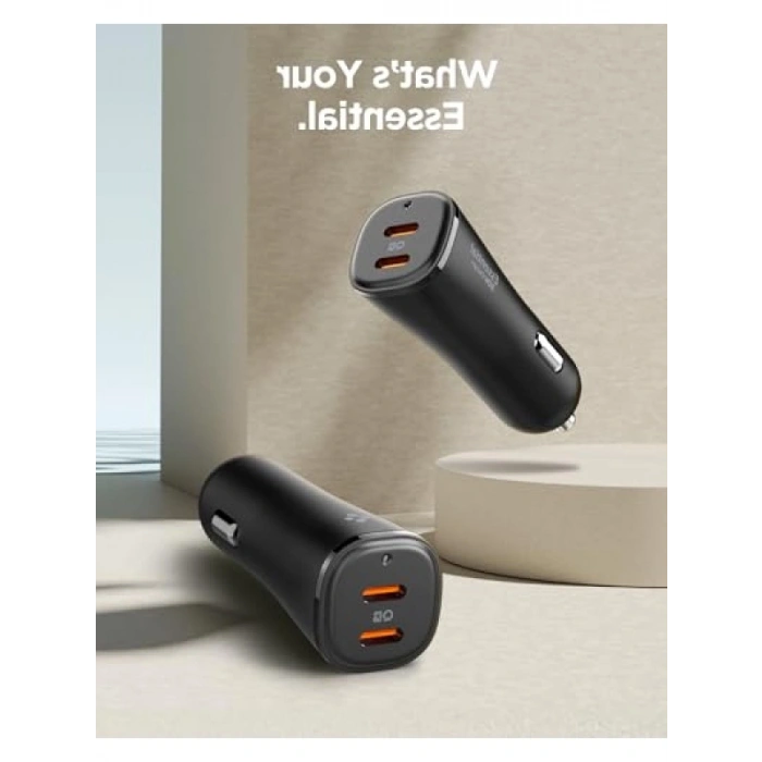 50W USB-C Araç İçi Hızlı Şarj Aleti - Çift Çıkışlı
