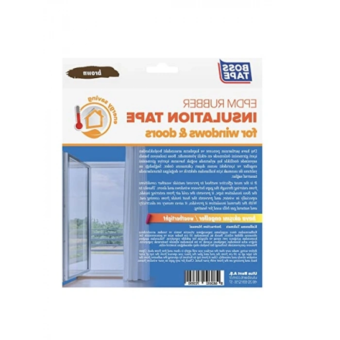 5mm x 15mm Kauçuk Pencere ve Kapı İzolasyon Bandı - Kahverengi