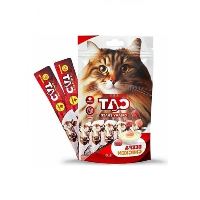 5x15 Gr Kedi Sıvı Ödülü - Dana ve Tavuk Etli