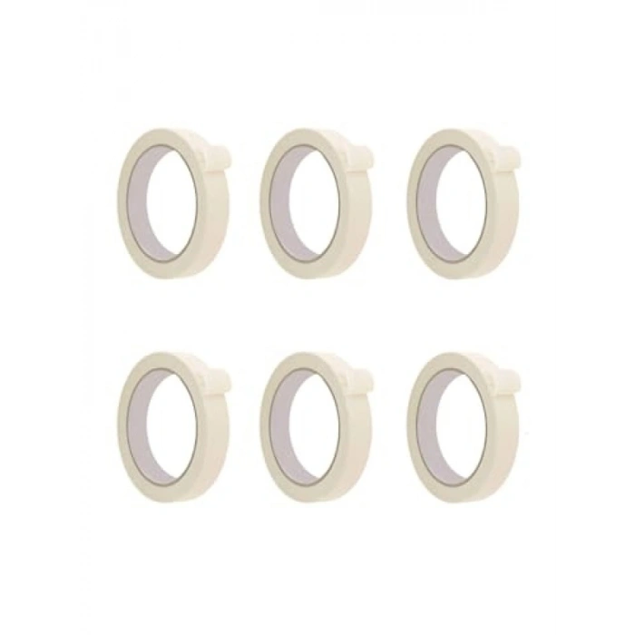 6 Adet 18mm X 25 Metre Kağıt Maskeleme Bandı