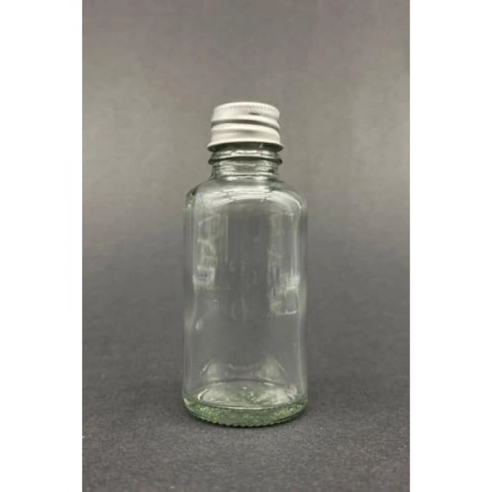 6 Adet Sızdırmaz Kolonya Şişesi, Gümüş Metal Kapak, 30 ml