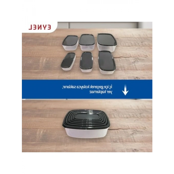 6lı Çok Amaçlı Saklama Kabı Seti, İç İçe Geçebilen, BPA Free