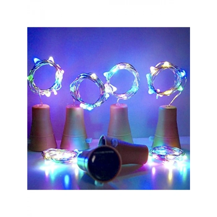 6lı Güneş Enerjili Şarap Şişesi Işıkları, 20 LED Su Geçirmez