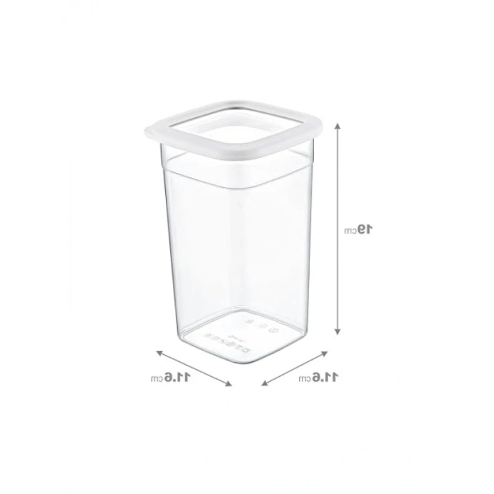 6lı Kare Saklama Kabı Seti - 1440 ml Kapasite
