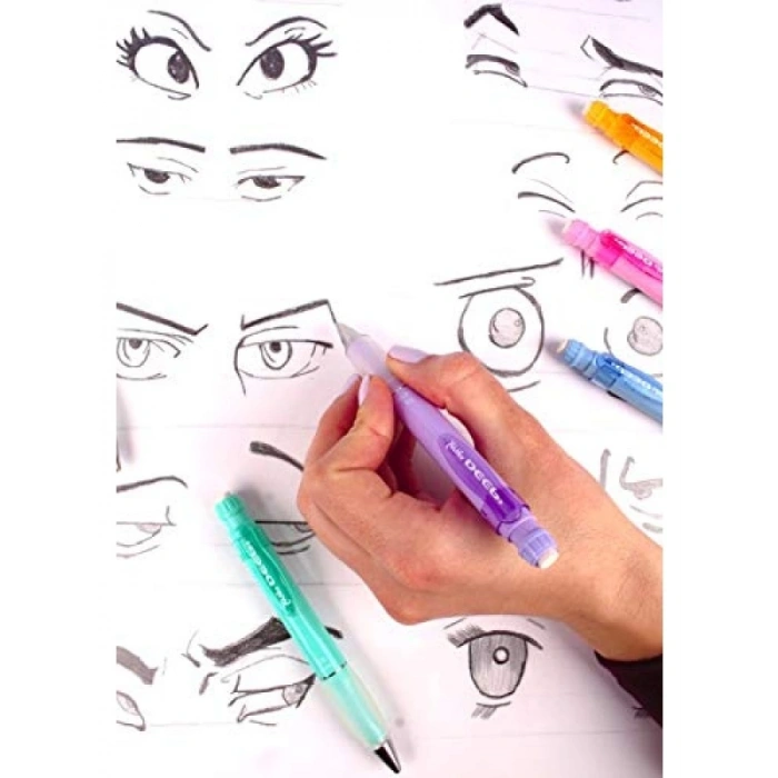 6lı Pastel Renk Derin Mekanik Kalem - 0,7 mm Uç
