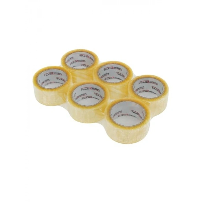 6lı Şeffaf Koli Bandı Seti, 45mm x 100m