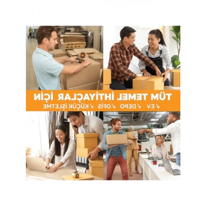 6lı Şeffaf Koli Bandı Seti, 45mm x 100m