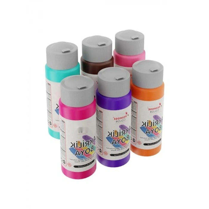6lı Tamamlayıcı Renkler Akrilik Boya Seti - 6x60ml