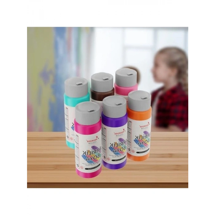 6lı Tamamlayıcı Renkler Akrilik Boya Seti - 6x60ml